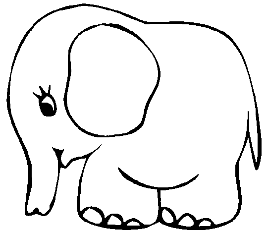 Слоник раскраска для детей