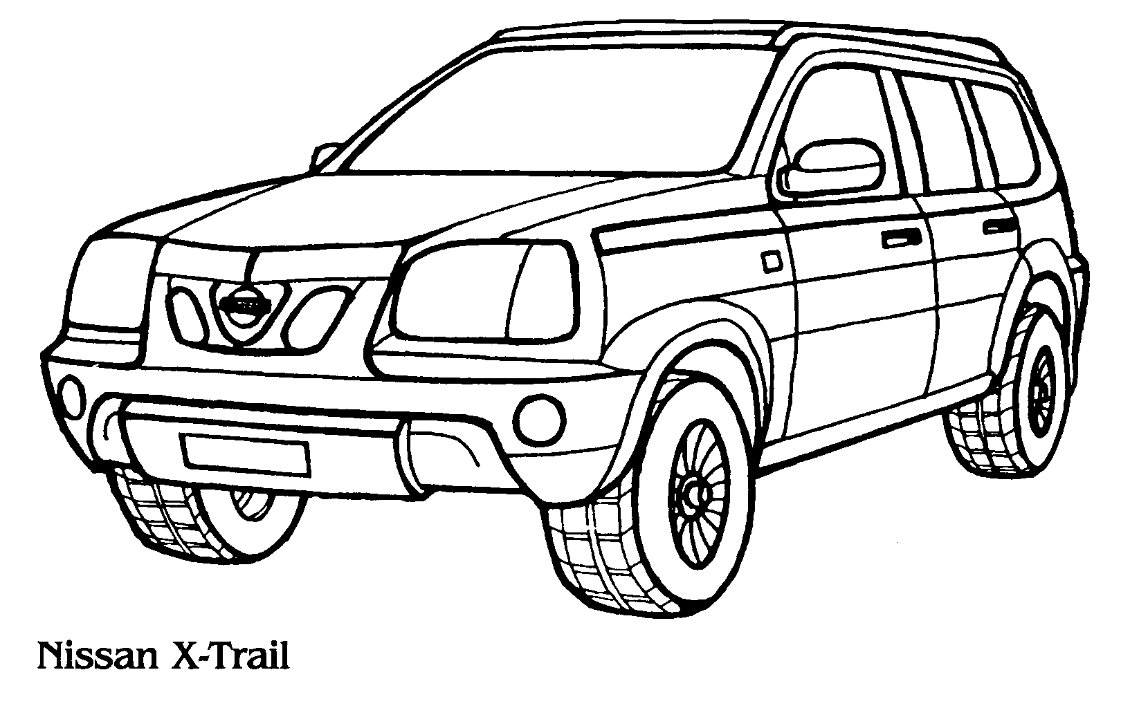 Раскраска - Ниссан X-Trail