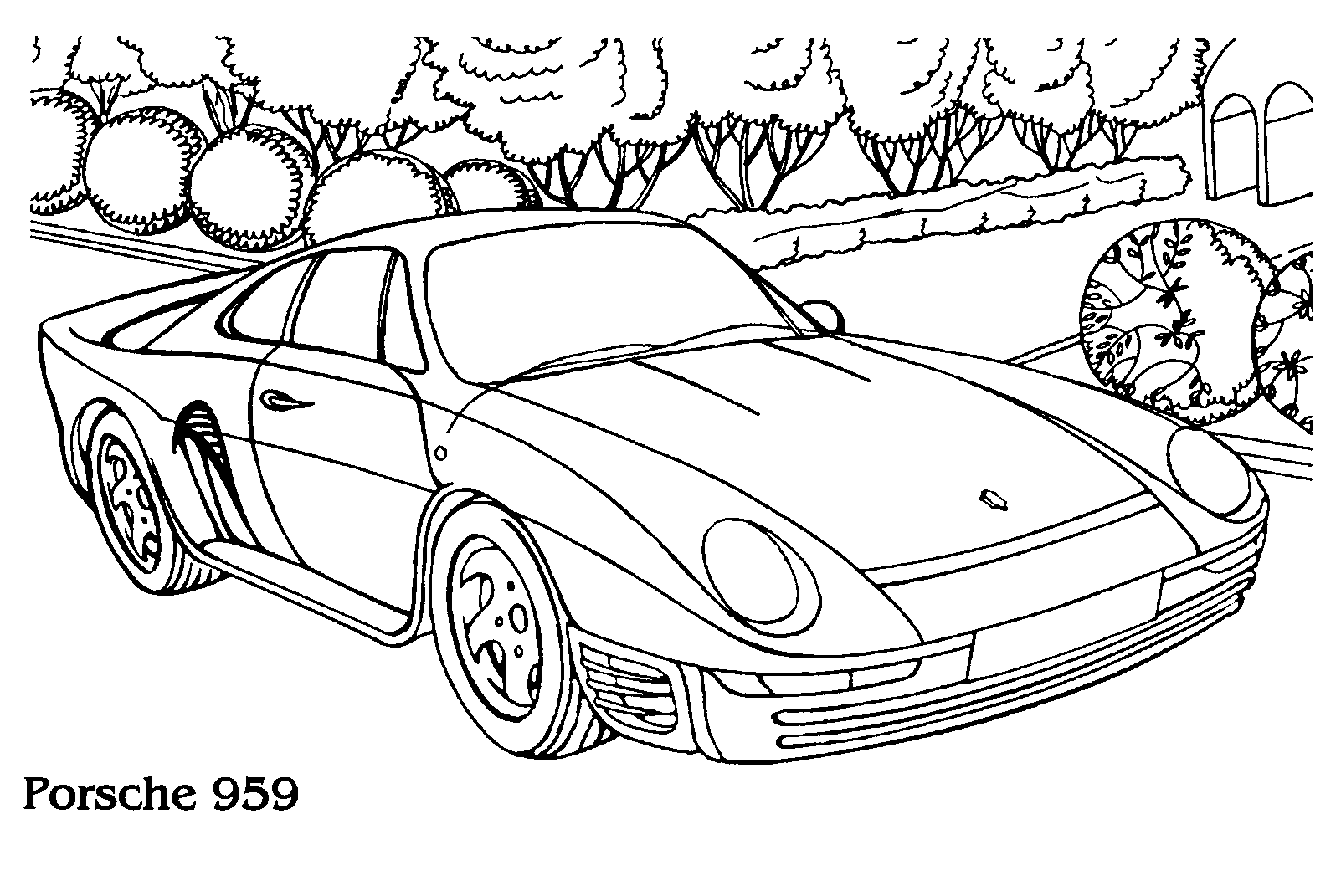 Раскраска - Porsche 959