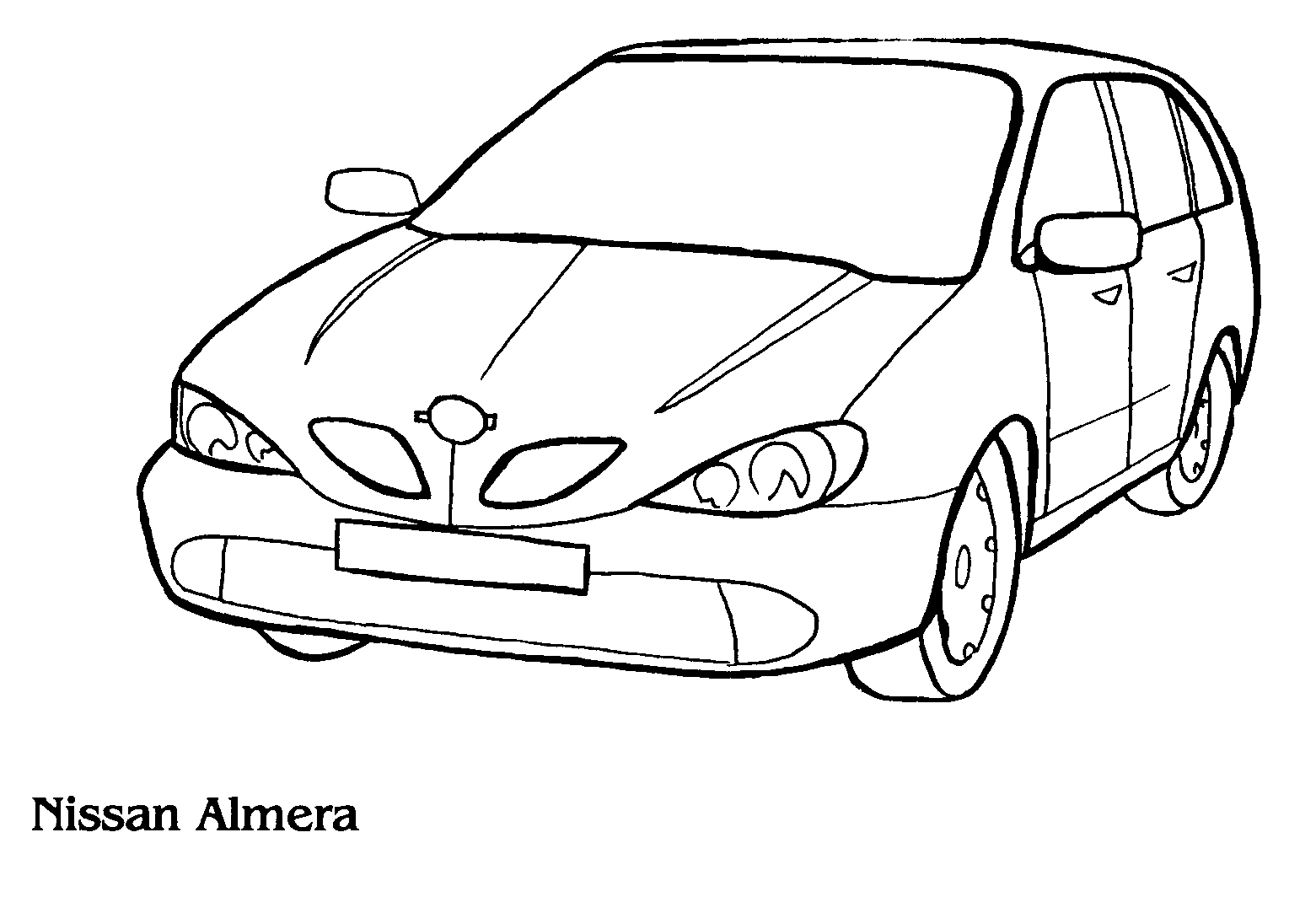 Nissan Almera раскраска