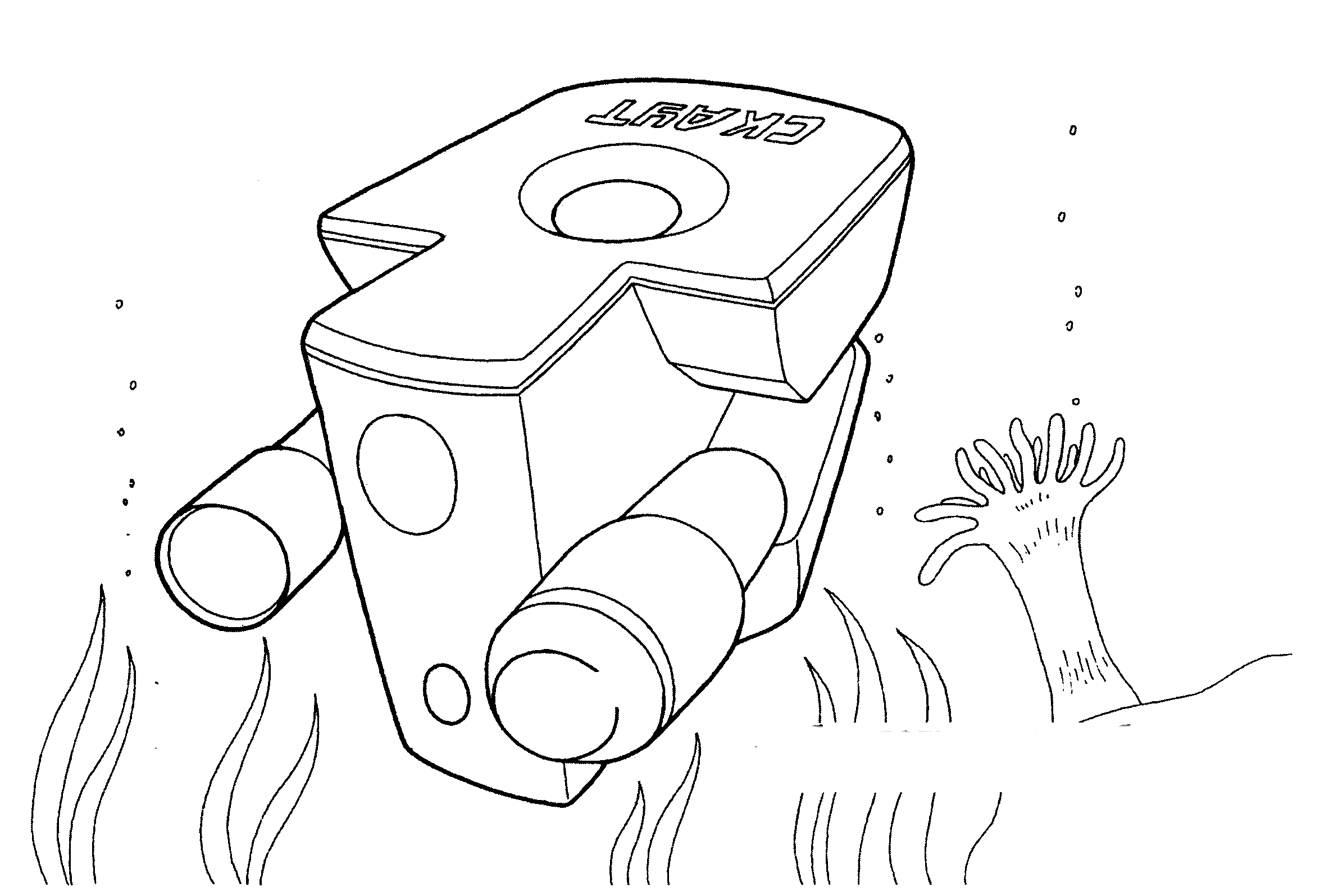 Раскраска подводный аппарат