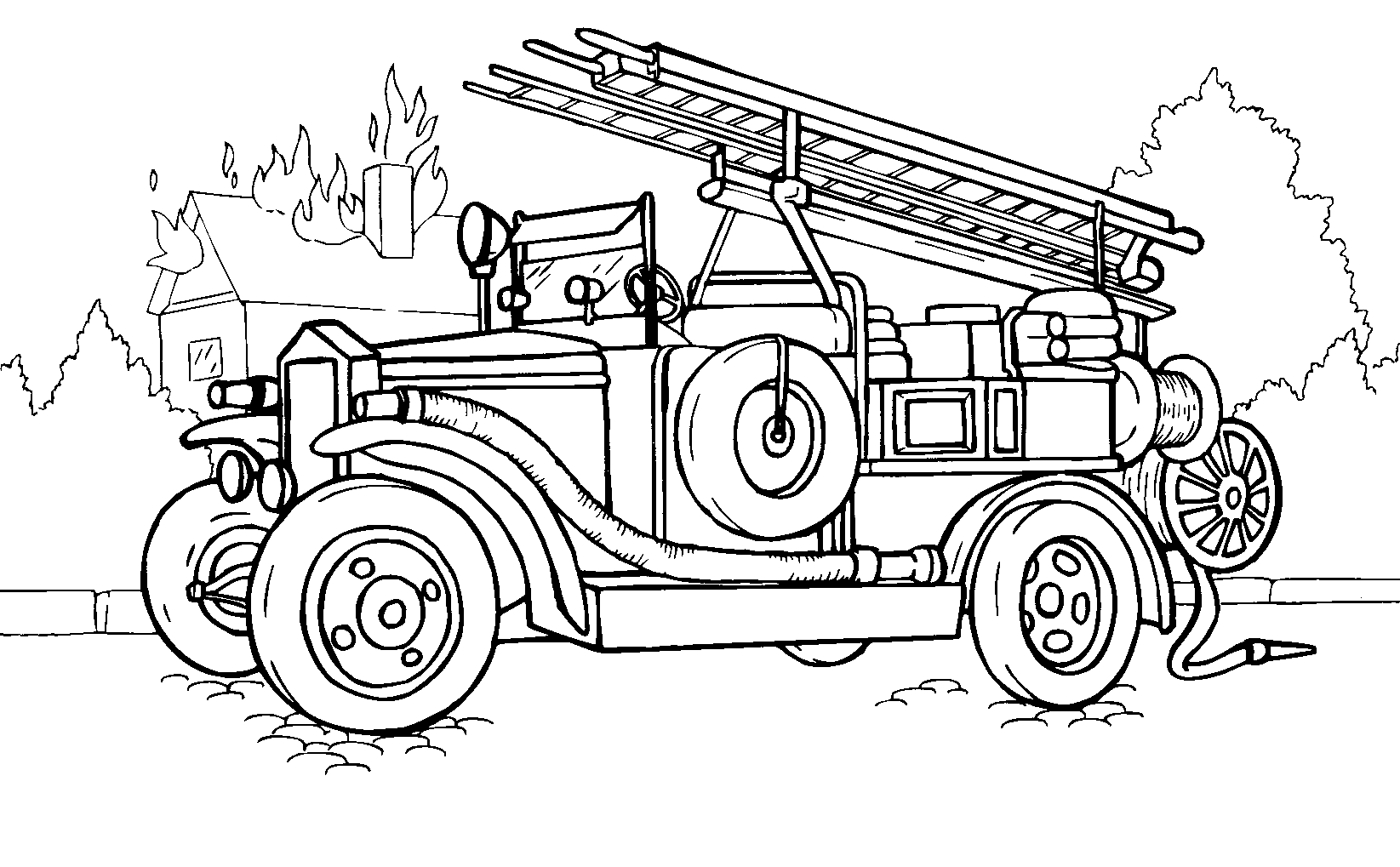 Раскраска - Пожарная лестница 1926 года