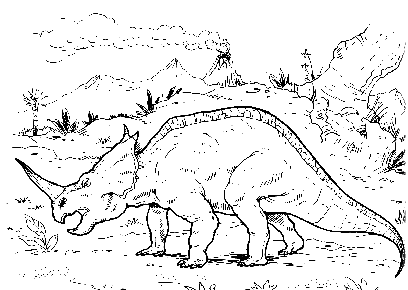 Стиракозавр раскраска