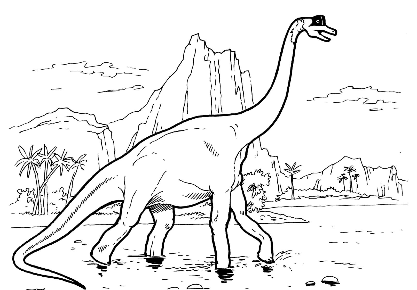 Раскраска динозавры распечатать