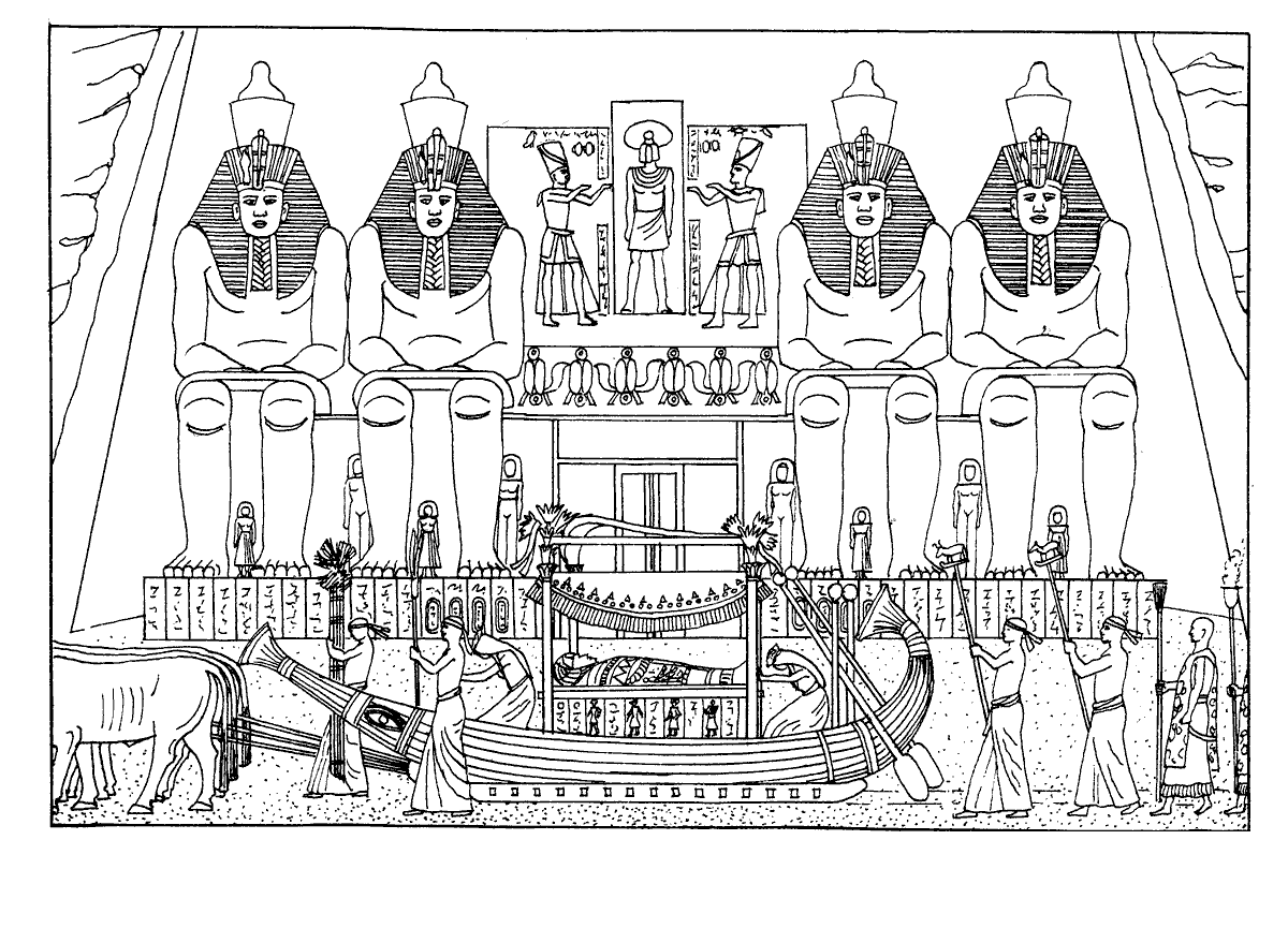 Египетский храм рисунок