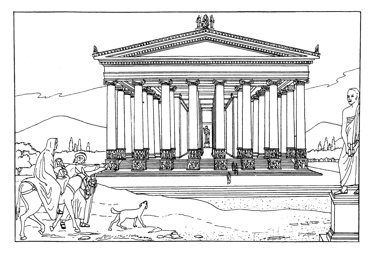 Храм артемиды эфесской рисунок