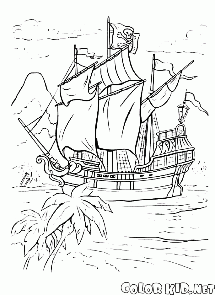 Корабль пирата Джеймса Крюка