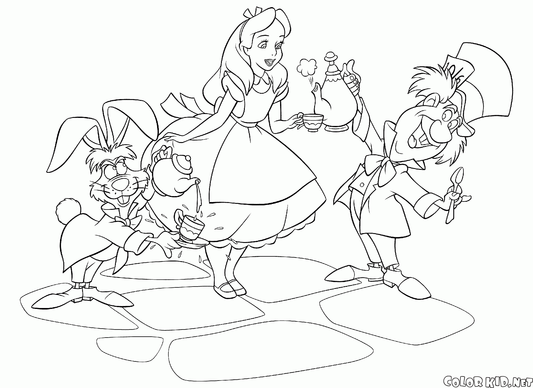 Заяц, Алиса и Болванчик