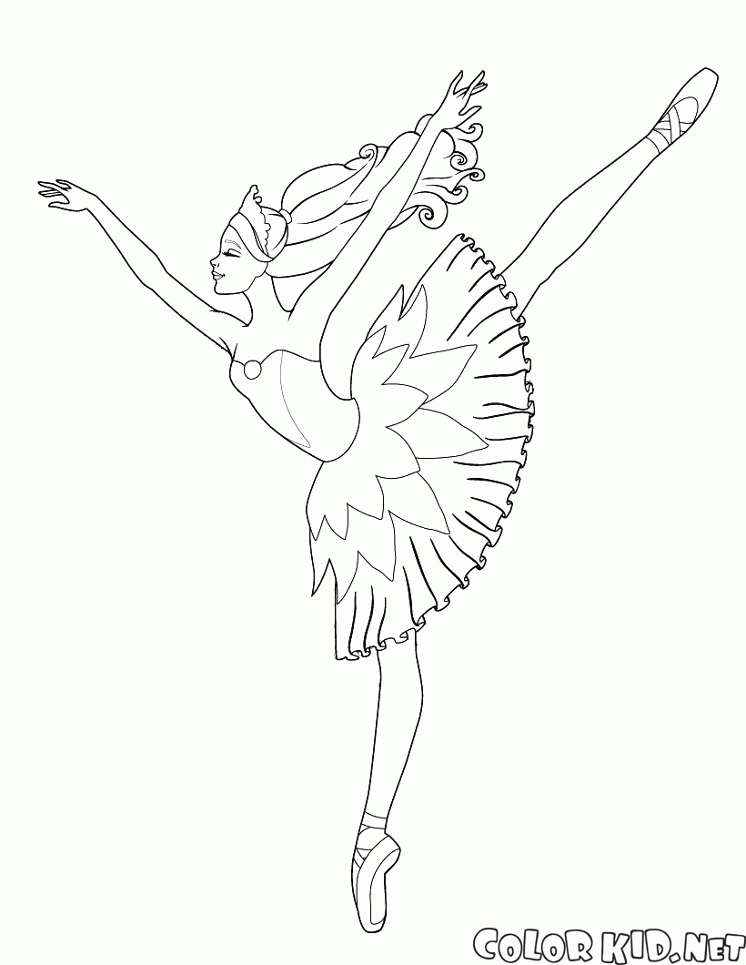 Балерина и трудное движение