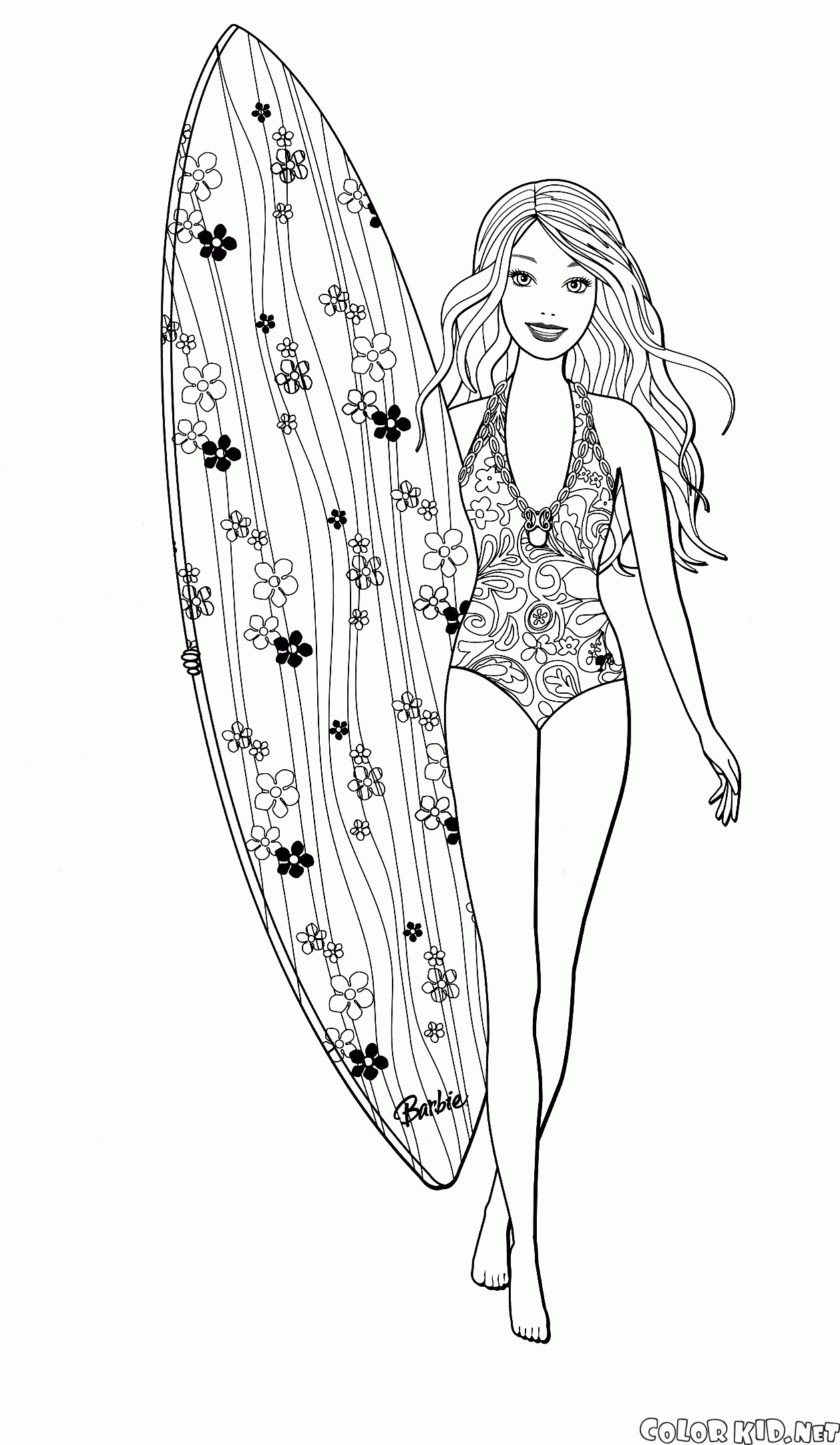 Барби занимается сёрфингом