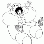 Робот спасает Хиро