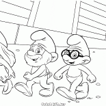 Смурфетта и Папа Смурф 