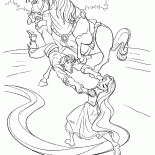 Конь, Флин и Рапунцель