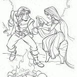 Рапунцель лечит Флинна