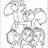 Скунс, белка и дикобраз