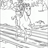 Кот и Шрек на осле