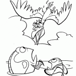 Пеликан на охоте