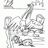 Цапля на охоте