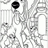 Большой пес и щенки