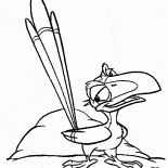 Зазу, птица секретарь