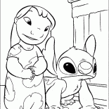 Стич охраняет Лилу