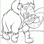 Мамонт несет медведей