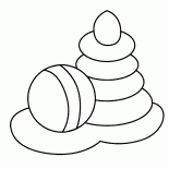 Мяч и пирамидка