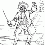 Пират фехтует