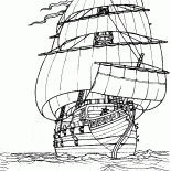 Корабль в море