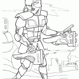 Боевой андроид патрулирует