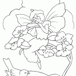 Девочка Эльф и птица