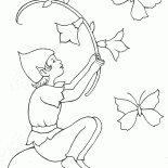 Эльф играет с колокольчиками 