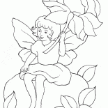 Фея под цветком