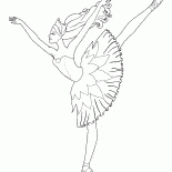 Балерина и трудное движение