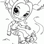 Девушка на сноуборде