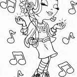 Девушка напевает