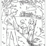 Уборка листьев