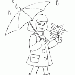 Девочка под зонтом