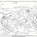 Серфинг в море