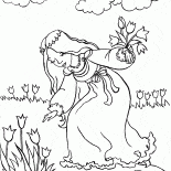 Прогулка принцессы на лугу