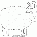 Овечка на лугу