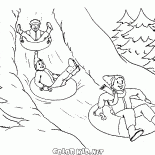 С горки на ватрушке