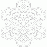 Снежинка с сердечками