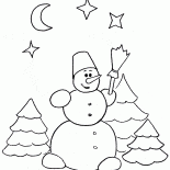 Снеговик и звезды неба