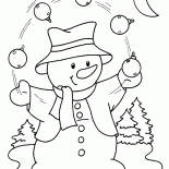 Снеговик клоун