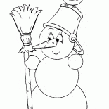 Снеговик и птичка