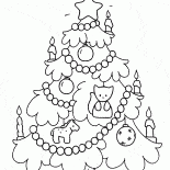 Новогодняя ёлка вечером