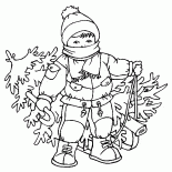 Мальчик с елкой