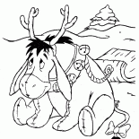 Ослик Иа зима