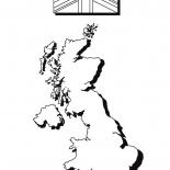 Карта Англии и флаг